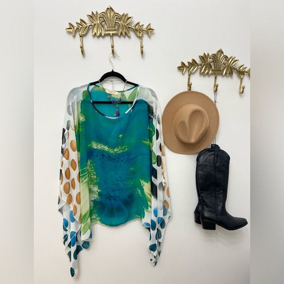 orange Tops Contemporary Kimono Blouse Xl Poshmark